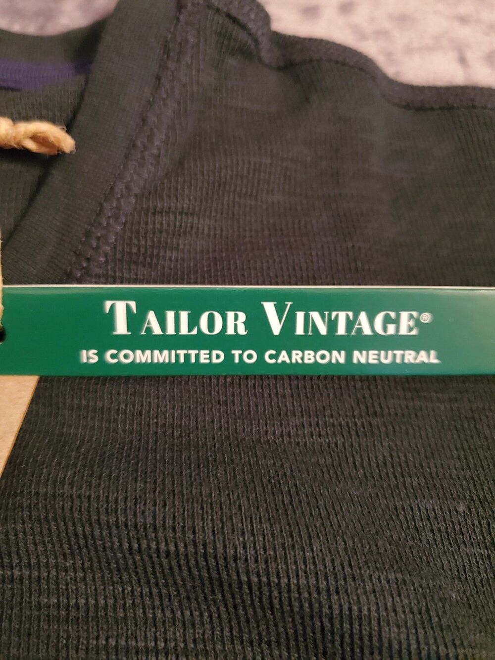 Men's Taylor Vintage Long Sleeve Shirt Crew Neck Green Scarab XXL NWT - Picture 10 of 16